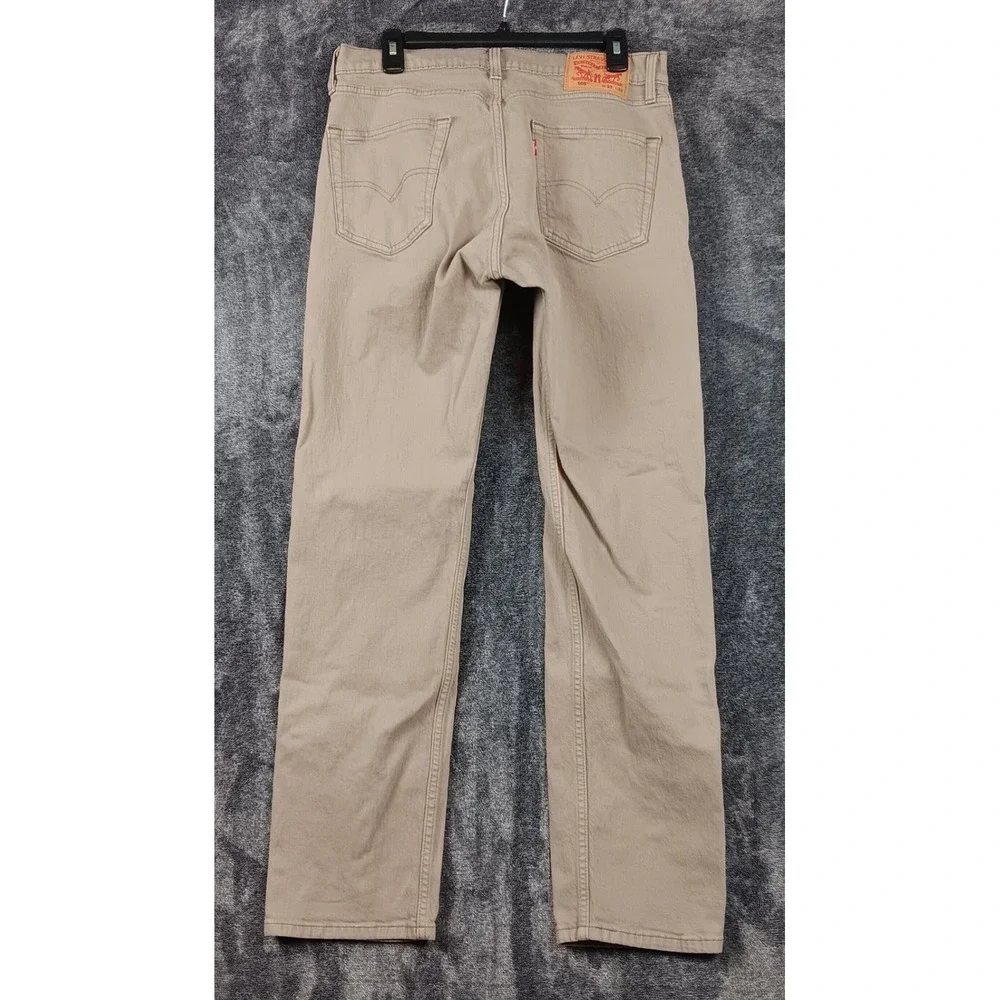 Levi's 505 Regular Fit Men's Jeans W33 L32 Beige Casual‎ Everyday Pants